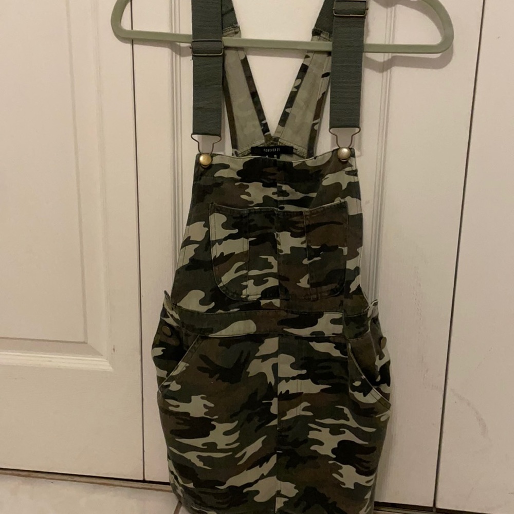 Forever 21 Camouflage Overall Dress